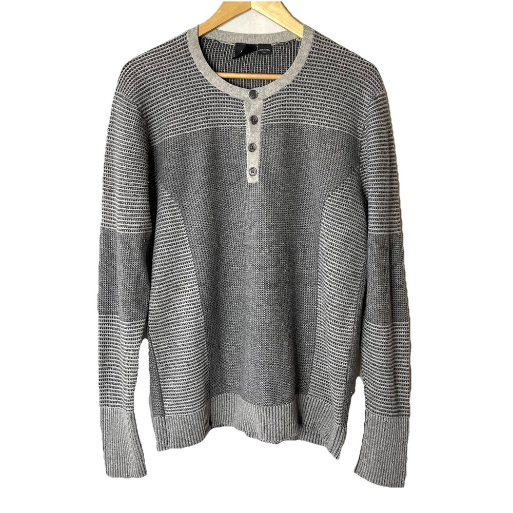 Armani Exchange Sweater Mens Medium M Textured Henley